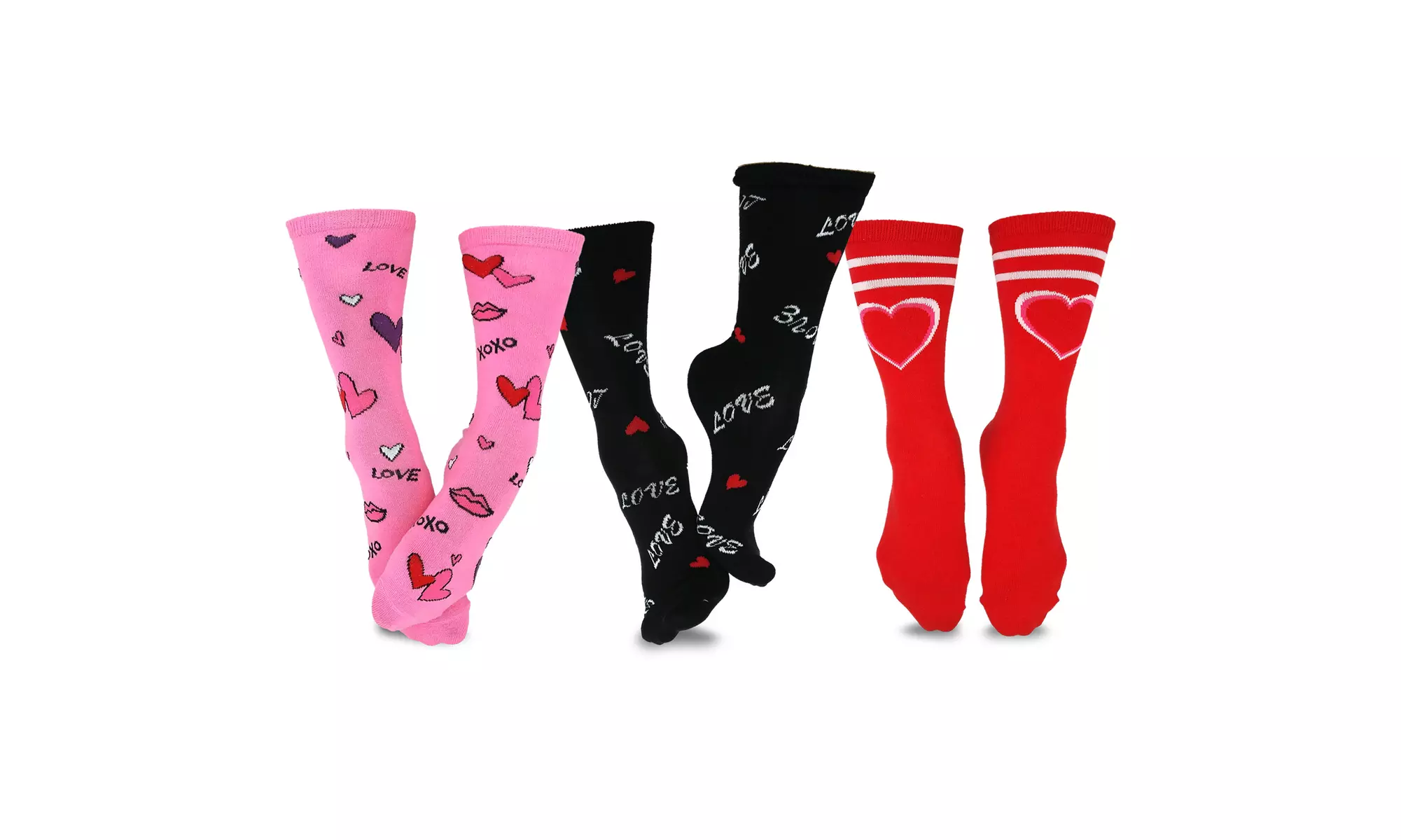 Valentine's Day Socks Gift for Loved One Novelty Socks Multipair All Lengths - Primary Image