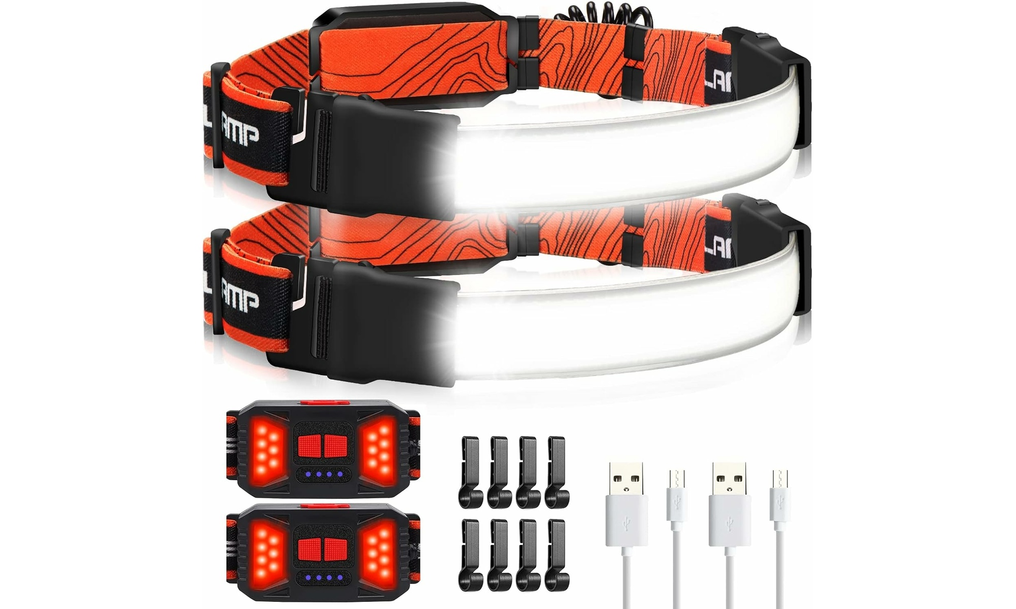 Adelante LED Headlamp Flashlight 2 Pack 1000LM