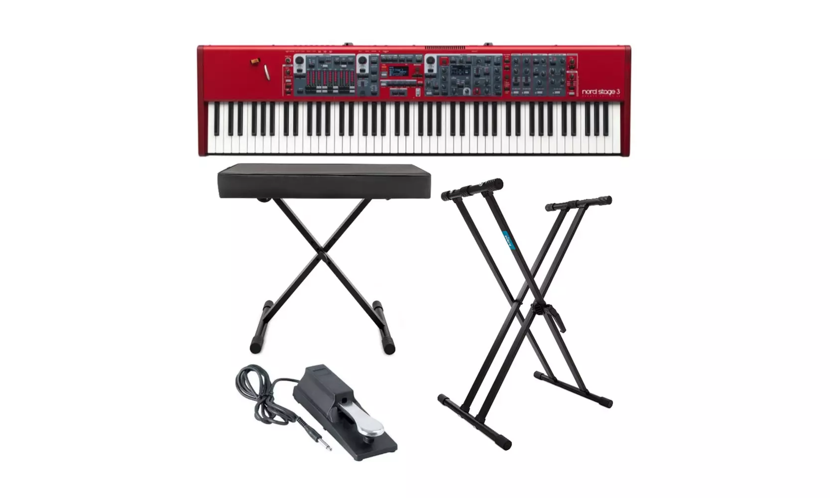 Nord Stage 3 88-Key Fully-Weighted Keyboard with Stand, Bench, and Pedal - Primary Image