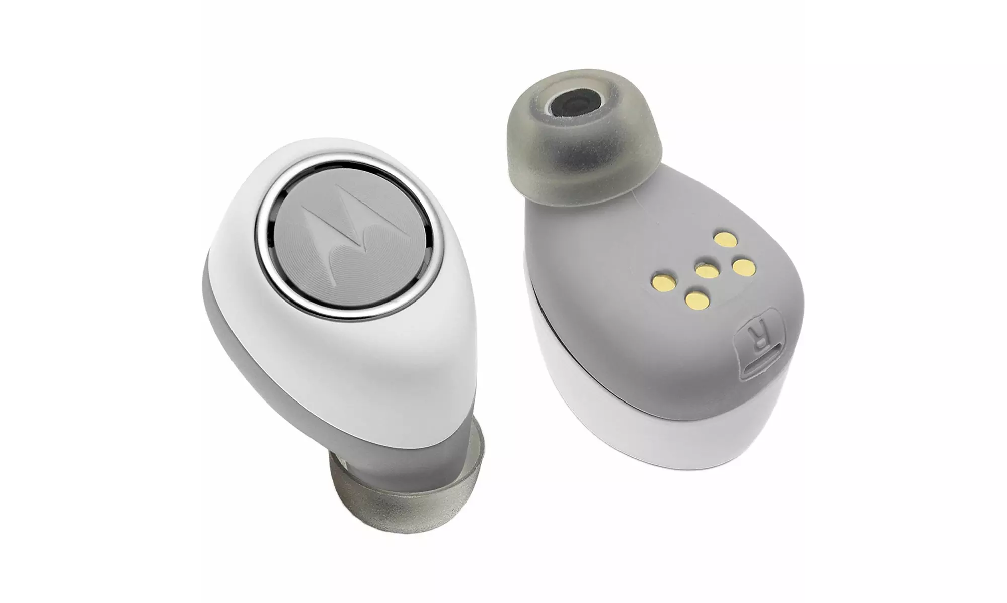 Motorola VerveOnes Music Edition True Wireless Bluetooth Earbuds White Gray - Primary Image