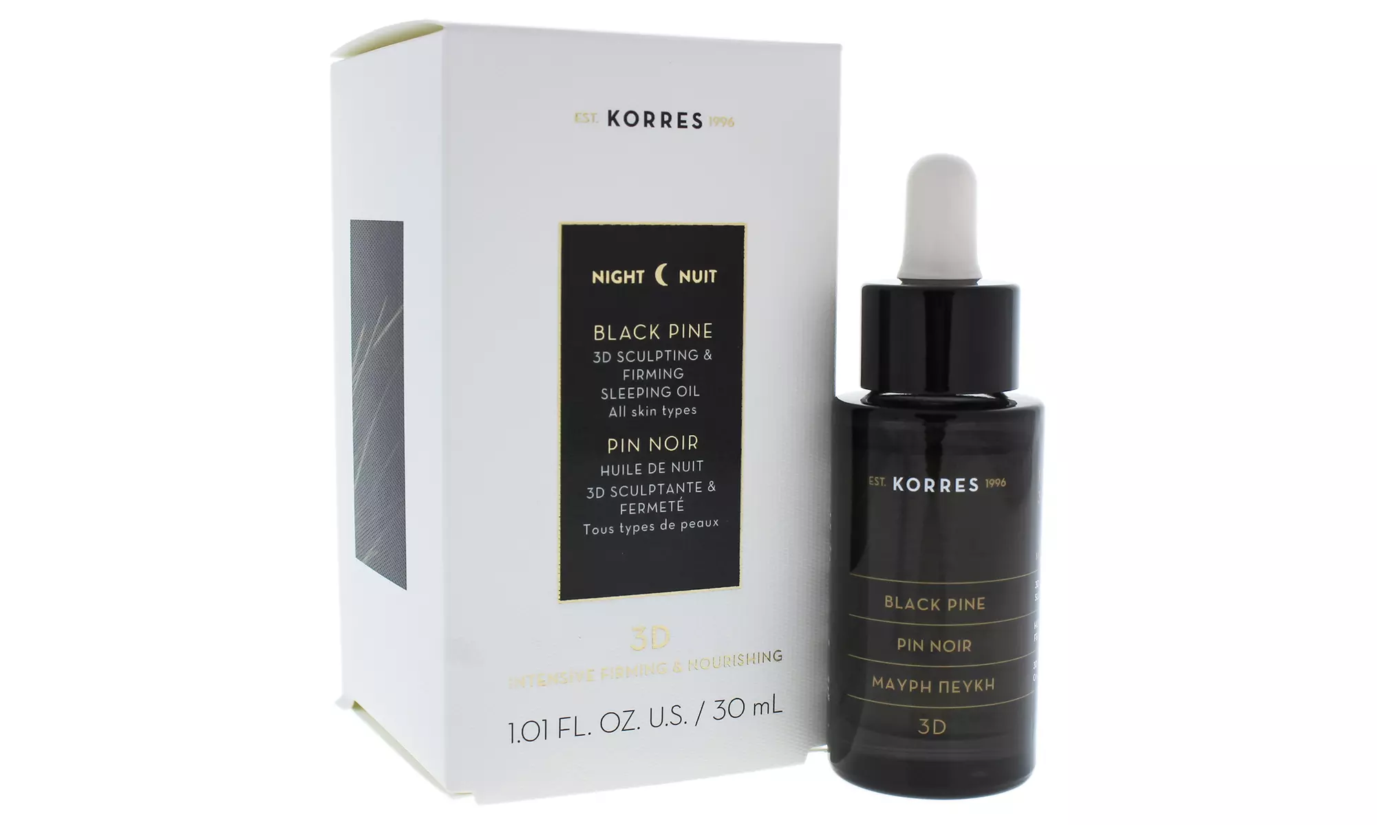 Korres Black Pine 3D Sculpting and Firming Sleeping Oil - Primary Image
