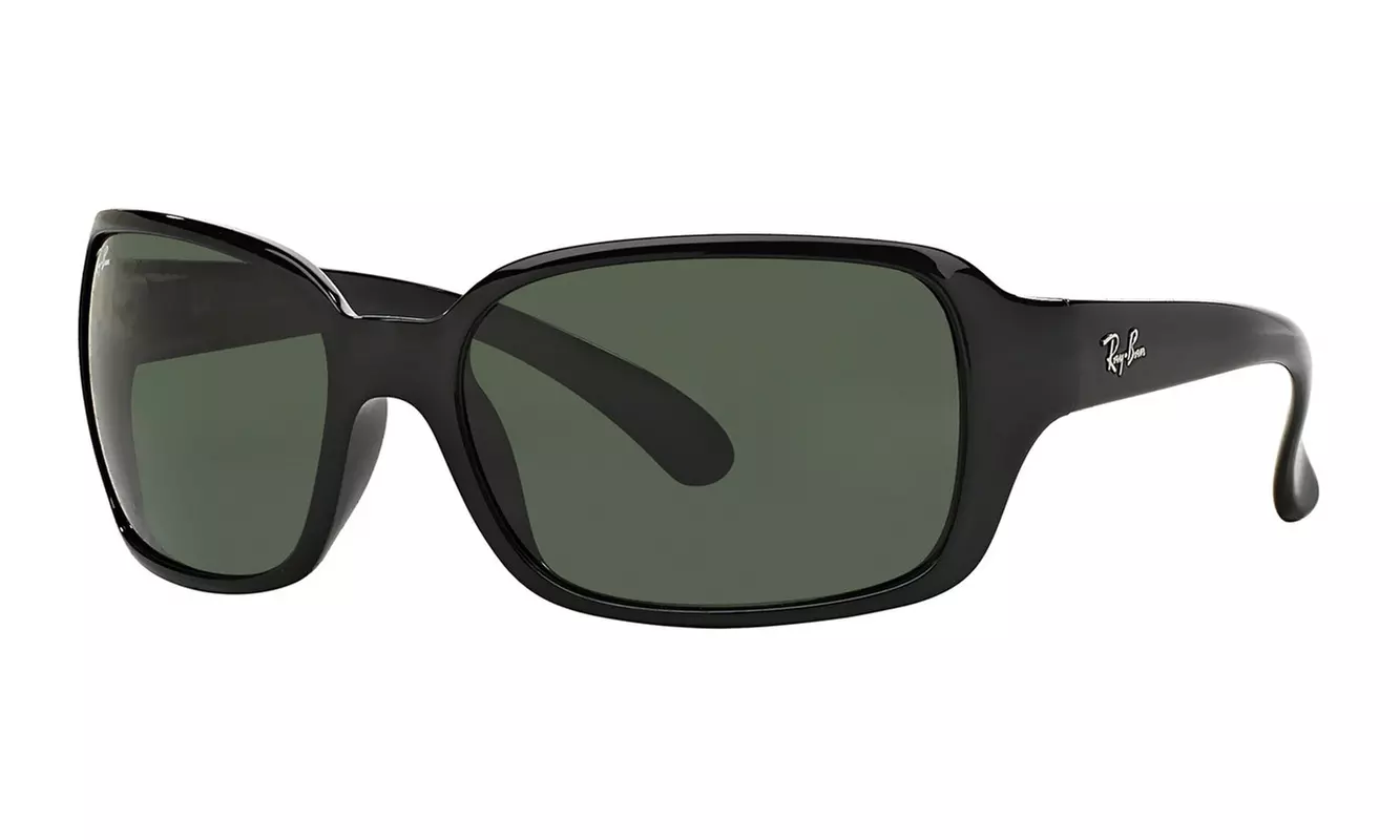 Ray-Ban Highstreet RB4068 601 60 With Black Frame & Green Classic G-15 Lenses - Primary Image