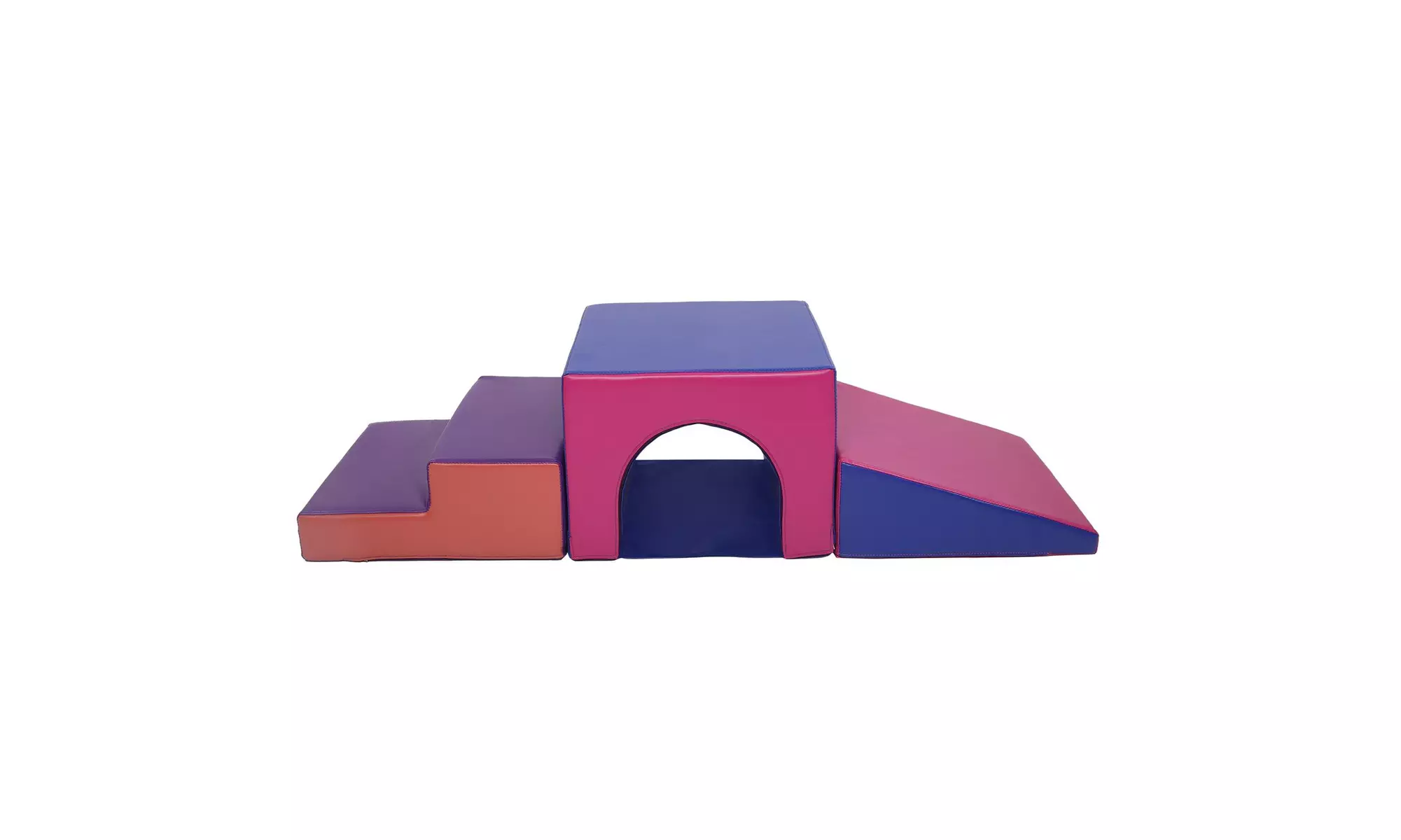 3 Pcs Kids Foam Climber Crawl Tunnel Play Set w/ Slide Stair - Primary Image