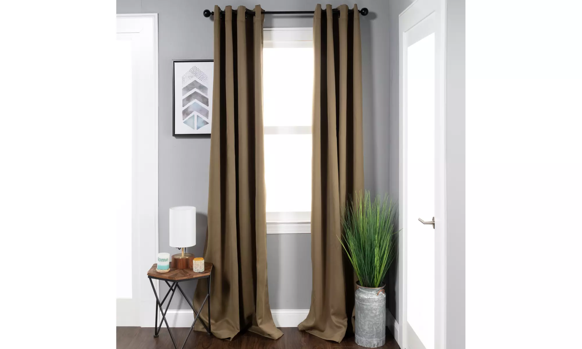 Superior Blackout Grommet Curtain Panel Set Room Darkening Curtains 52" x 108"