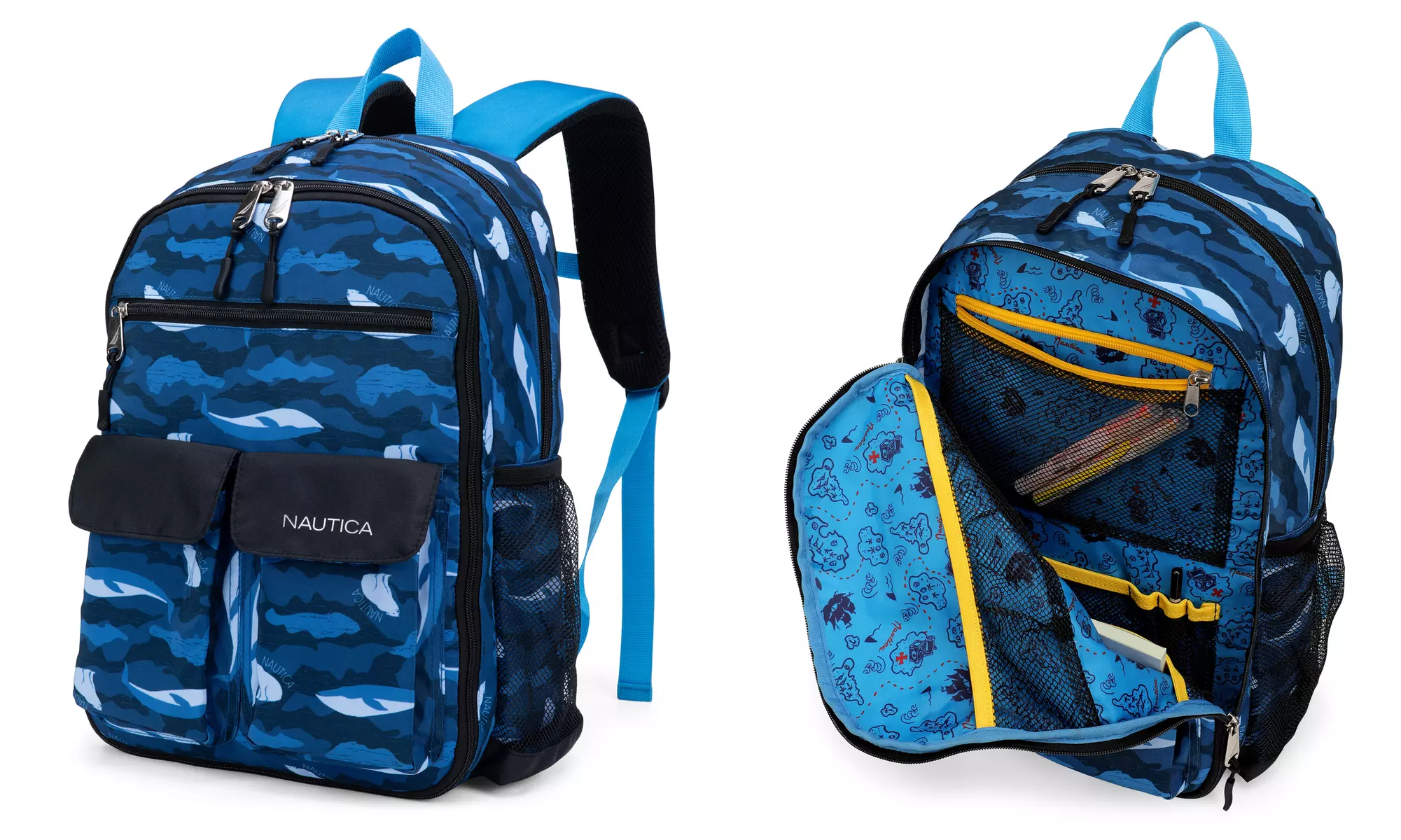 Nautica Kids 16" Polar Camo Backpack for Kindergarten, Elementary School - Primary Image