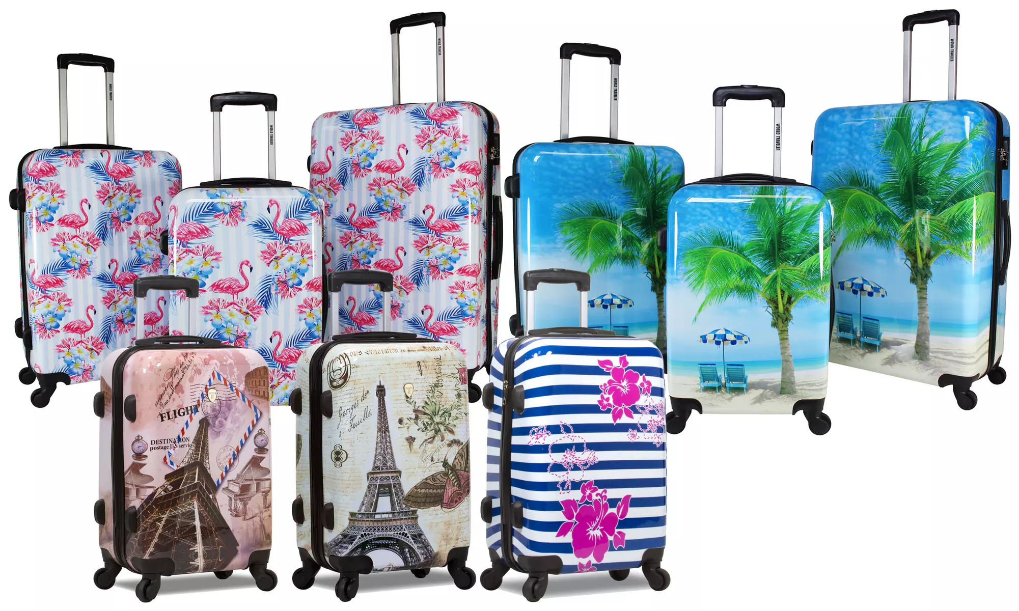 World Traveler Rolite Destinations Hardside 3-Piece Spinner Luggage Set - Primary Image