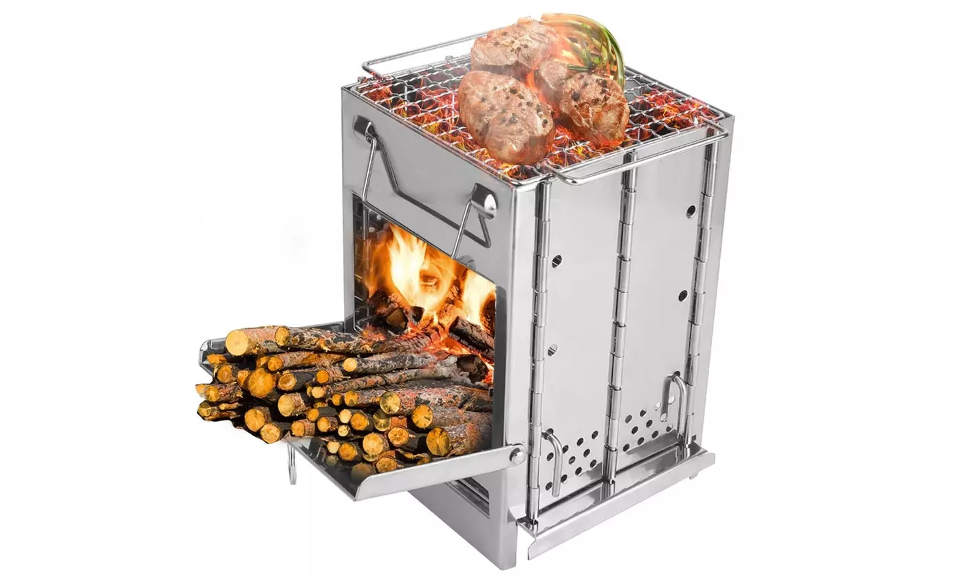 LakeForest Portable Camping Stove BBQ Outdoor Cooker Foldable Charcoal Stove