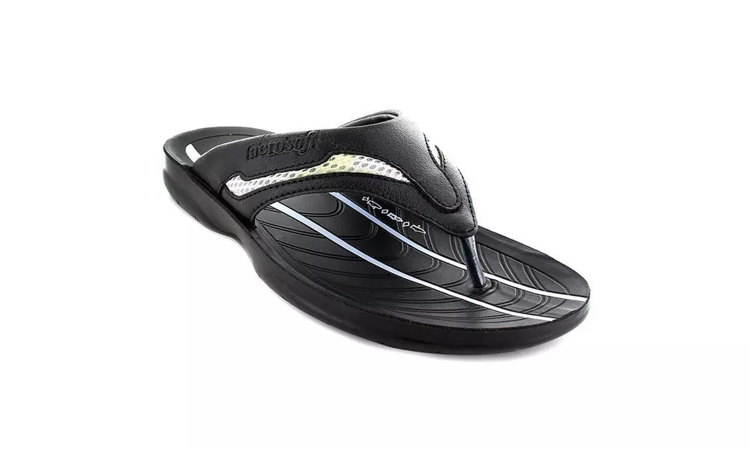 AEROSOFT - Sutton Premium Comfort Toe Post Casual Summer Flip Flops For Men - Primary Image