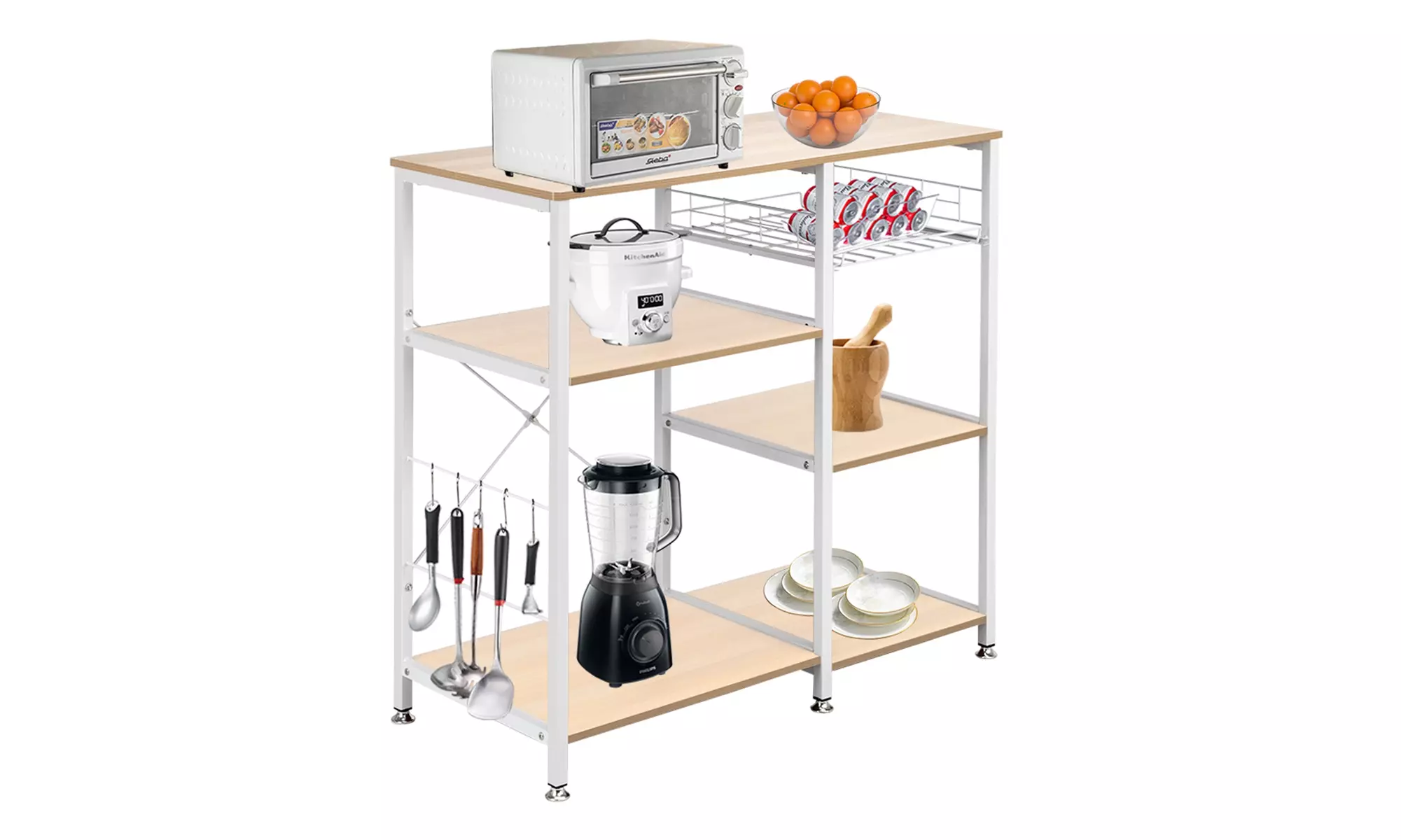 3-Tier Kitchen Baker's Rack Shelf Microwave Oven Stand Storage Cart - Primary Image