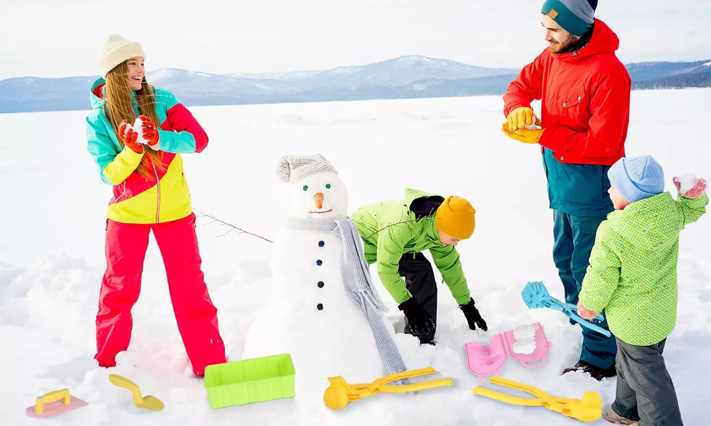 iMounTEK 15-Piece Winter Snowball Tool Kit for Kids - Snow Molds and Shapers