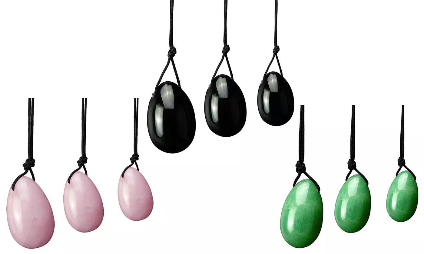 3Pcs/set Natural Jade Kegel Balls Pelvic Floor Muscle Vaginal Exercise Yoni Eggs - Primary Image