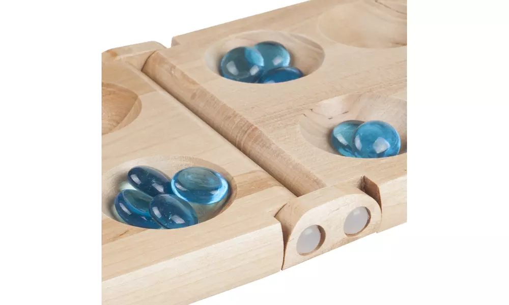 Hey! Play! Wooden Folding Mancala Game - Second Medium