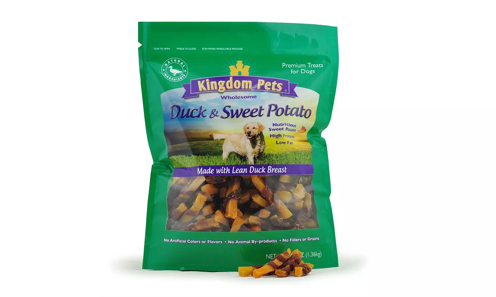 Kingdom Pets Premium Dog Treats, Duck And Sweet Potato Jerky Twists, 48 Ounce  - Primary Image