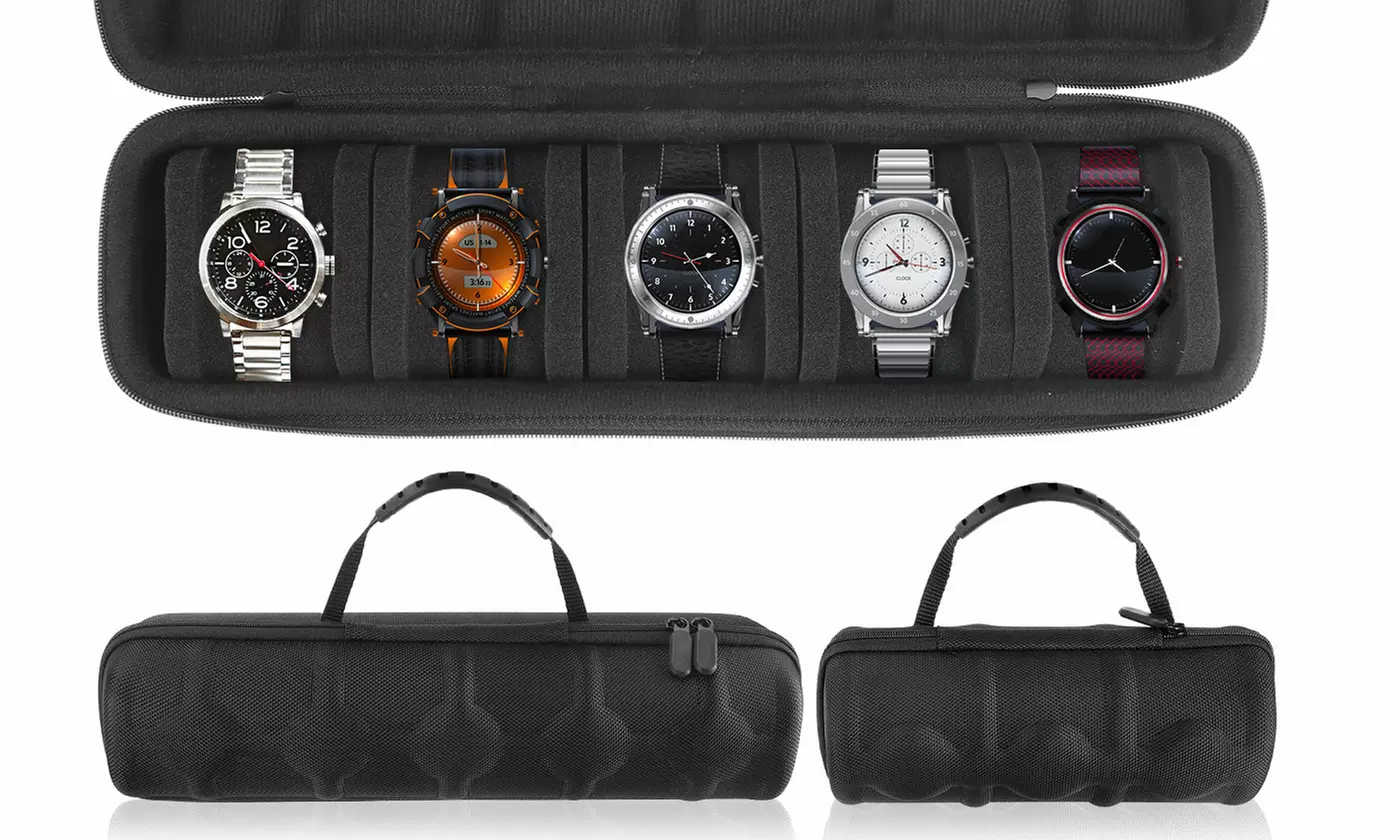 3 or 5 Slots Travel Watch Roll Case Wristwatch Display Case Watch Storage Box