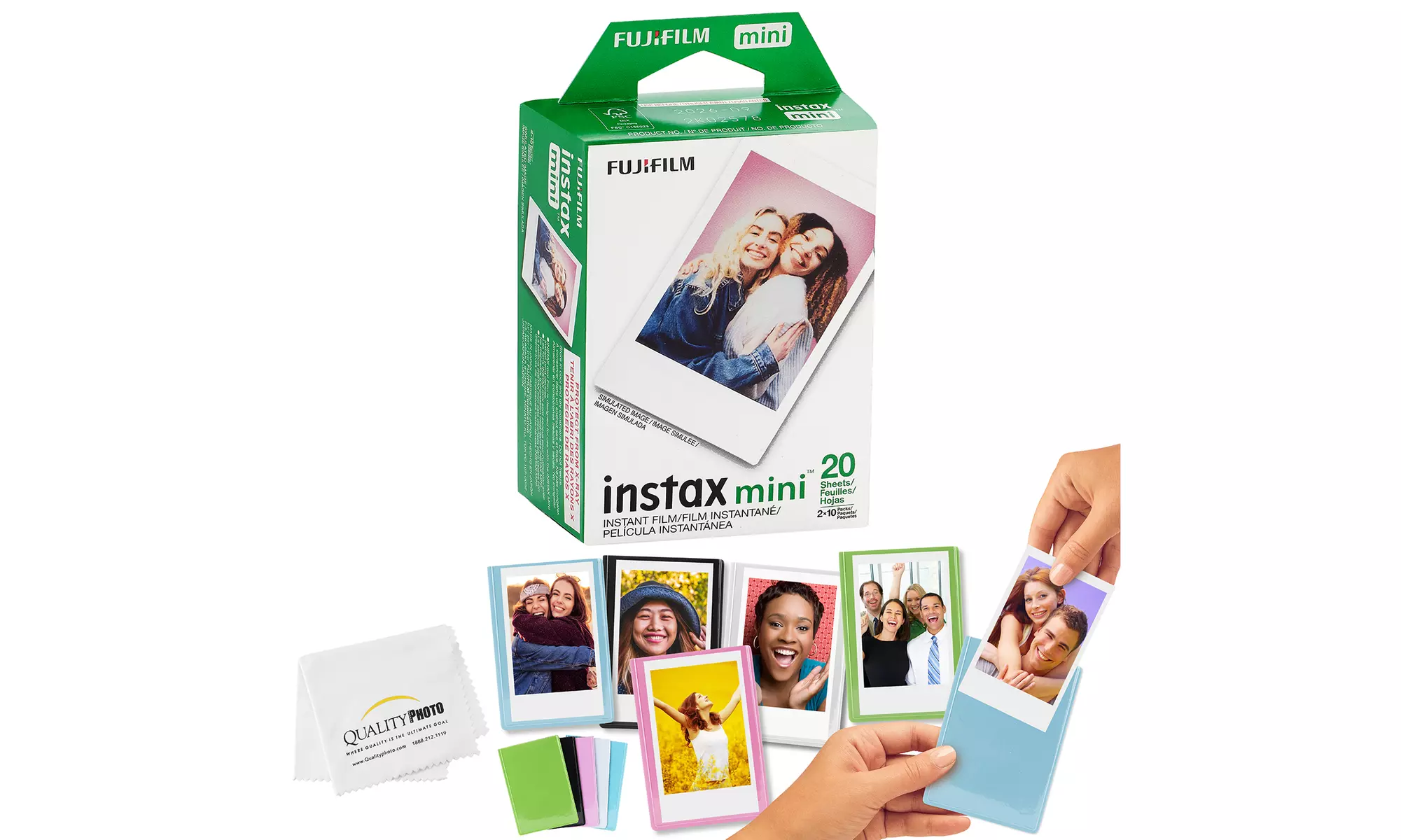 Fujifilm Mini Instax Films Colored Magnet Photo Frames Micro Cloth 20 Prints