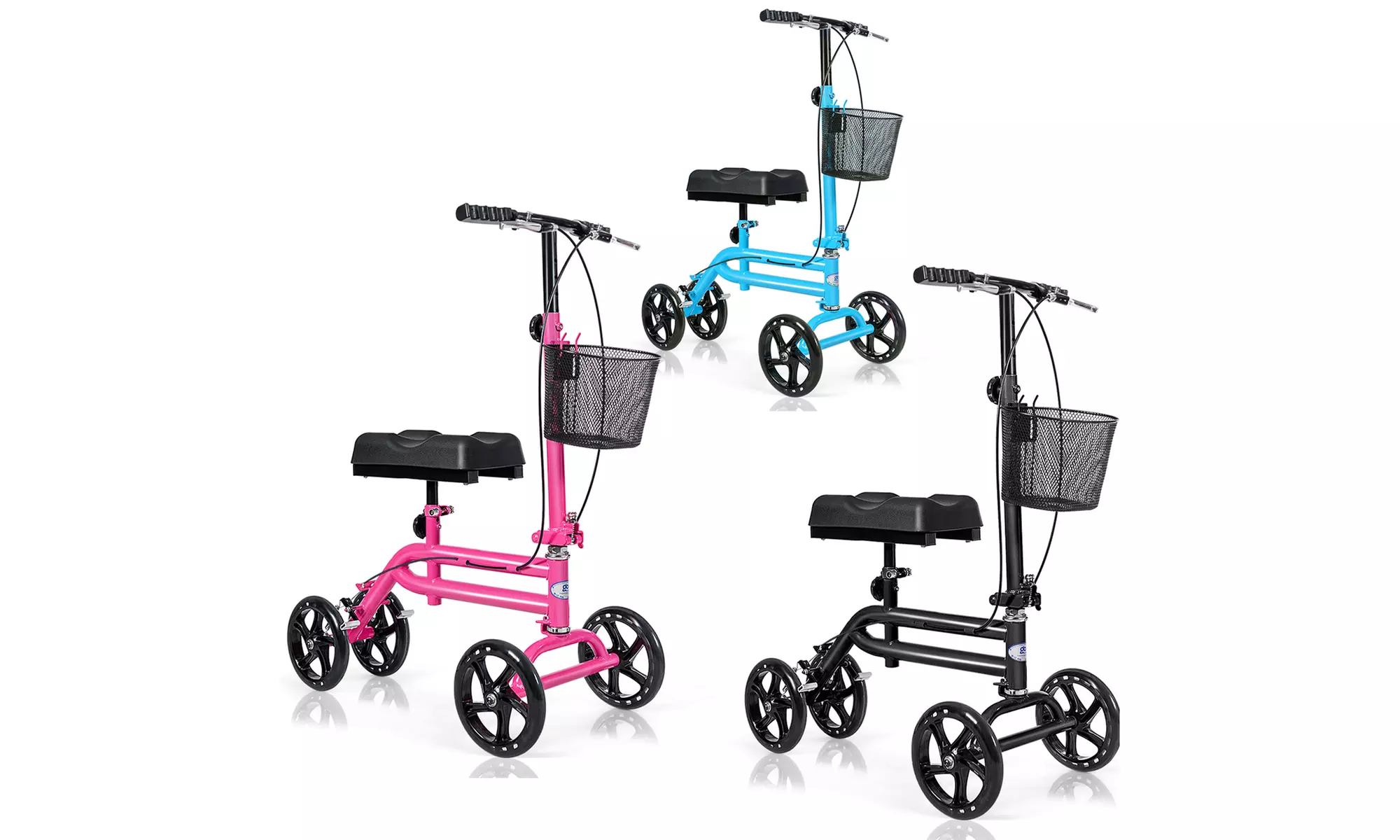 Costway Steerable Knee Walker Medical Knee Scooter Dual Braking System 3color - Primary Image