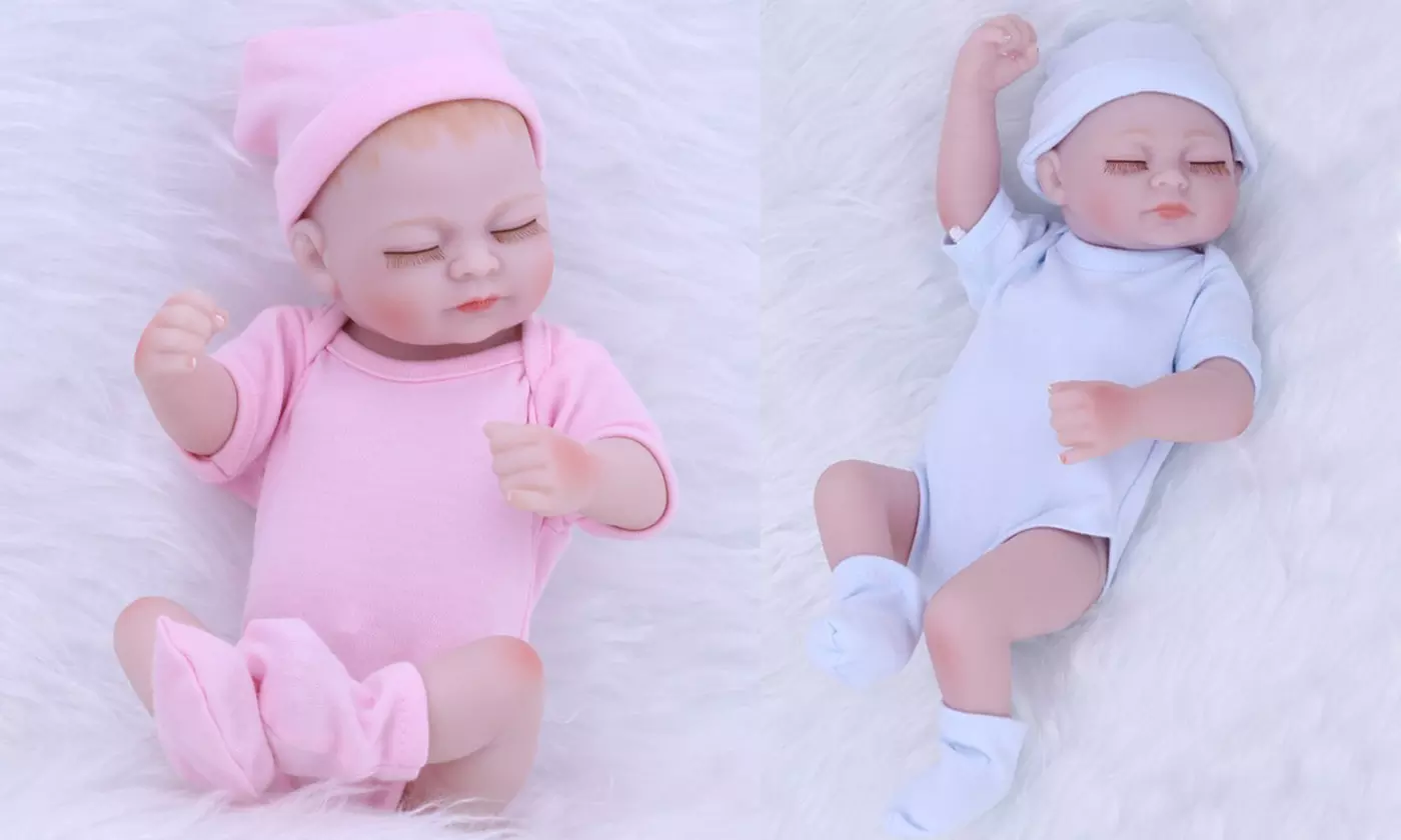 10" Newborn Baby Doll Silicone Vinyl Full Body Washable - Primary Image