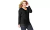 Just My Size OJ330 JMS Lightweight Blocked Tunic Top Black - Size 2X