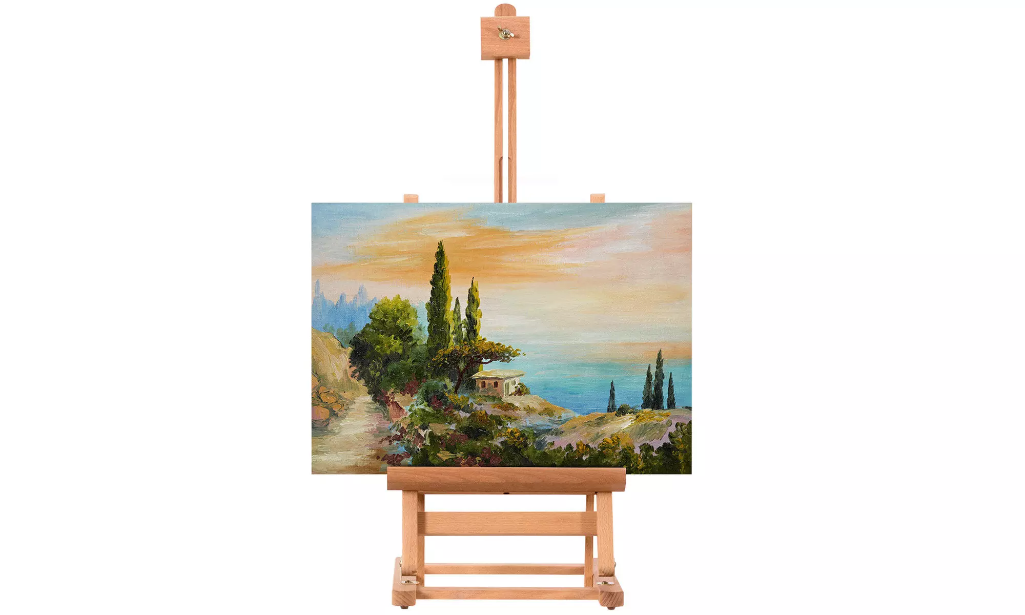 Portable Wood Tabletop Easel H-Frame Adjustable Artist Painting Display Studio - Primary Image