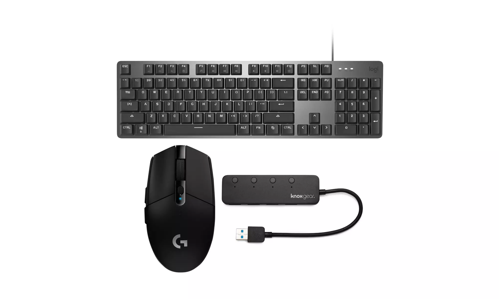 Logitech K845ch Mechanical Illuminated Corded Aluminum Keyboard w/ Mouse Bundle - Primary Image