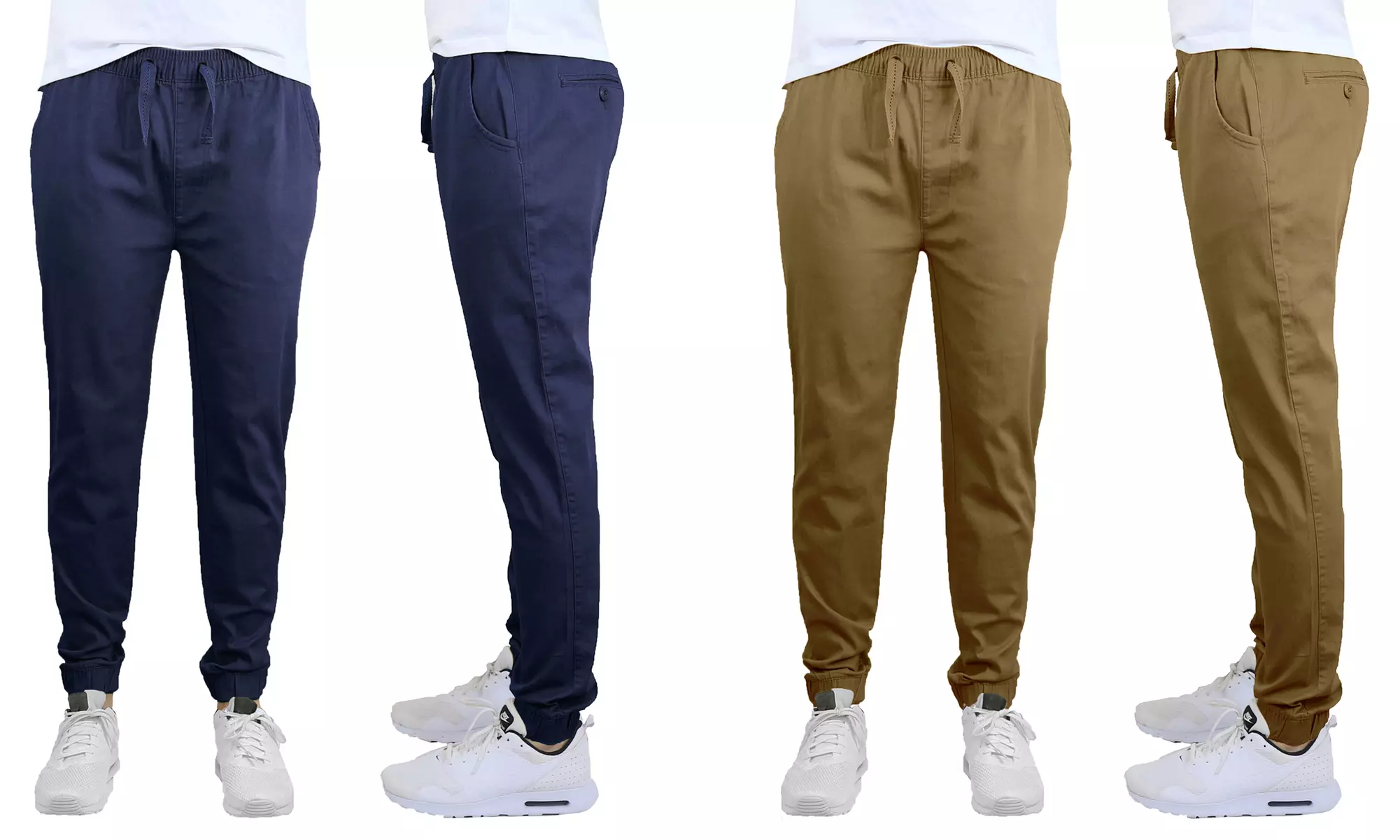 2-Pack Galaxy By Harvic Men's Classic Cotton Stretch Twill Jogger (S-2XL)