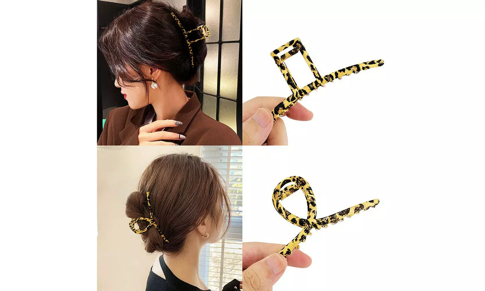 US 5-10 Pack Metal Jumbo Hair Claw Clip Large Strong Hold for Thick Hair Nonslip