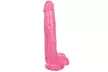 Curve Novelties Lollicock 8"  Slim Stick w/Balls - Cherry Ice - Second Medium