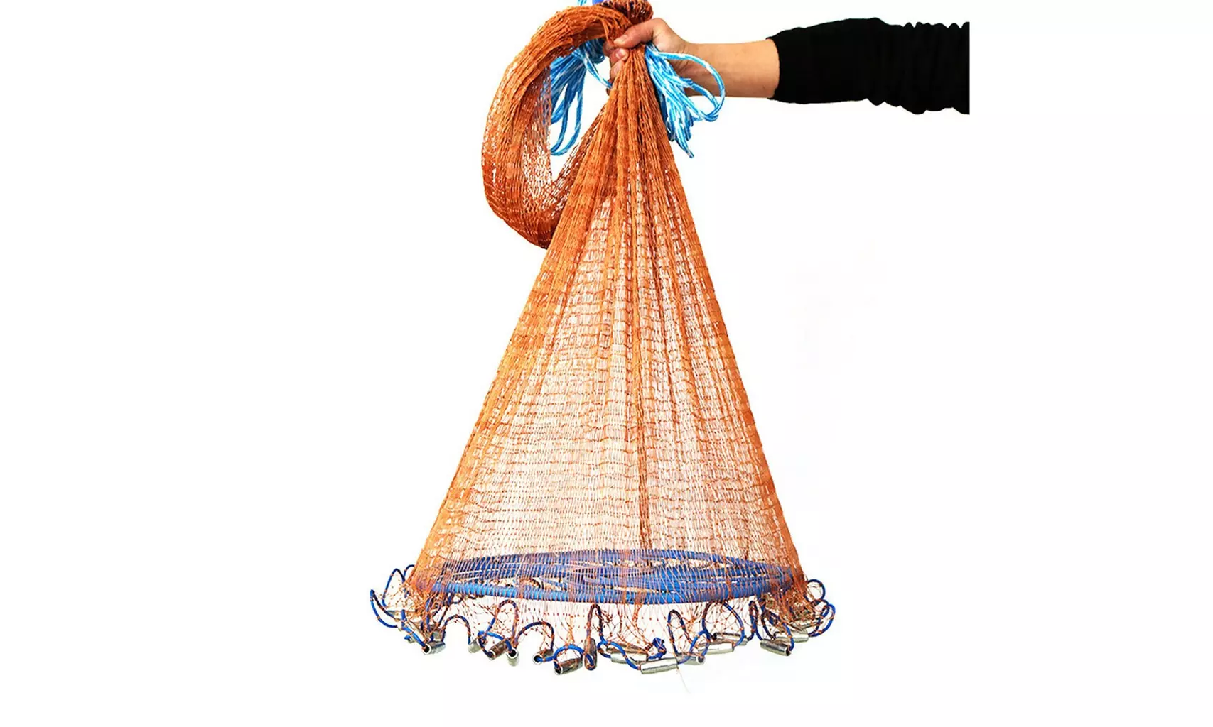 Fishing Cast Net Fine Fish Aluminum Ring Thread Throwing Net Saltwater Fish Net - Primary Image