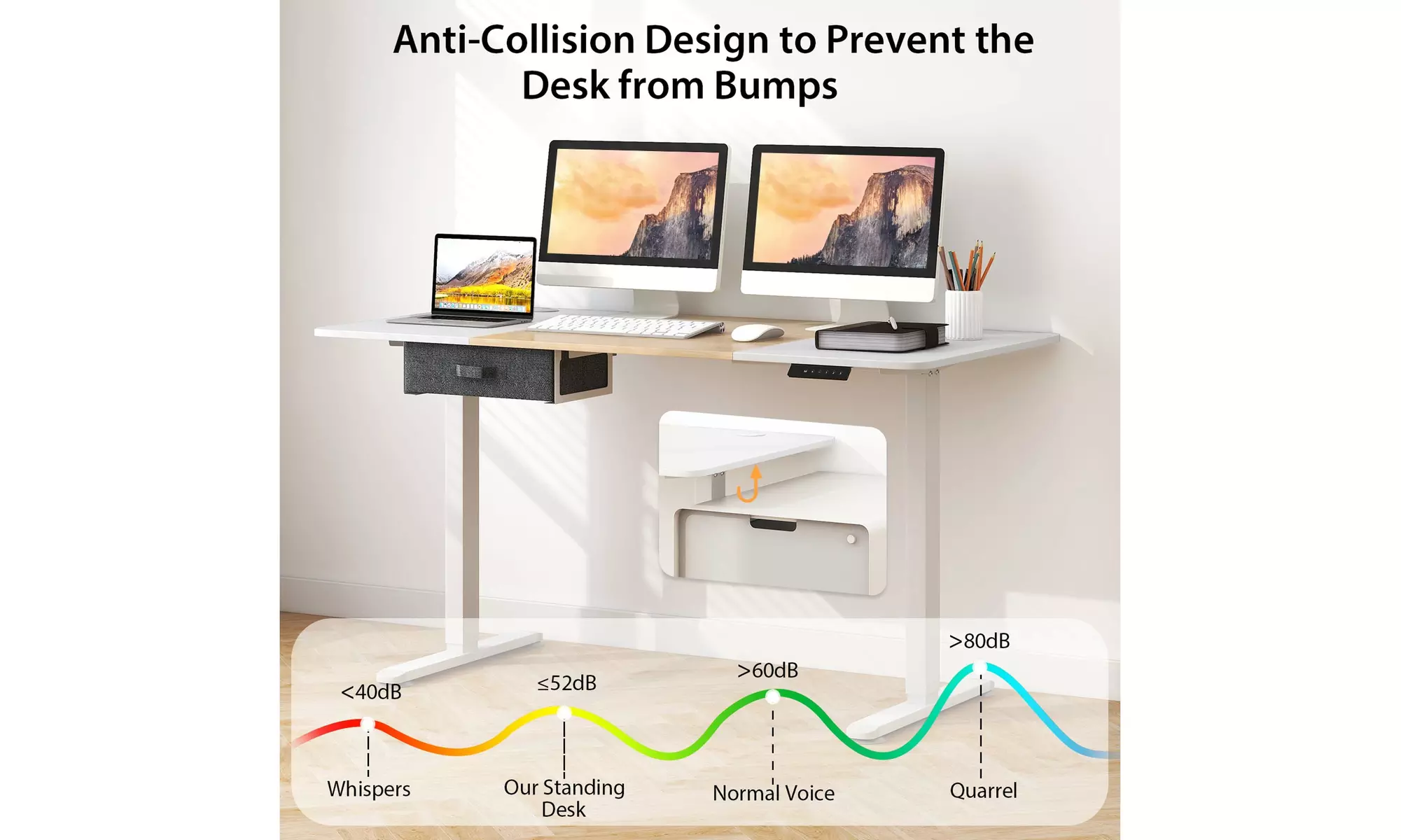 Costway Electric Adjustable Standing Desk 55" x 28" Height