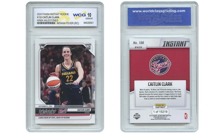 2024 Panini CAITLIN CLARK Rookie Card WNBA Milestones #198 RC Graded Gem Mint 10 Indiana Fever