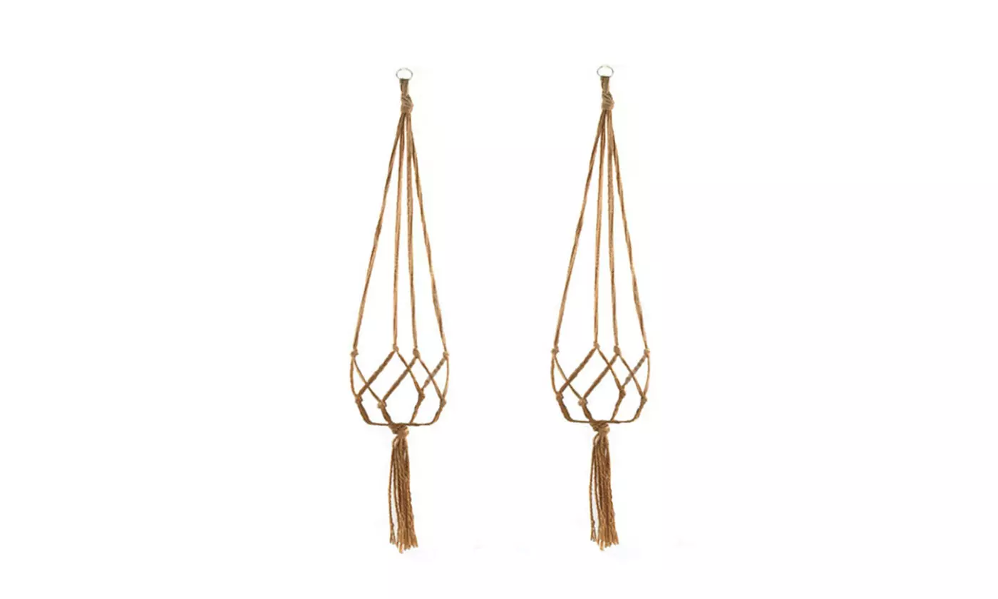 2pcs s Plant Hanger Basket Hanging Rope Planter Basket Pot Holder Flower Garden