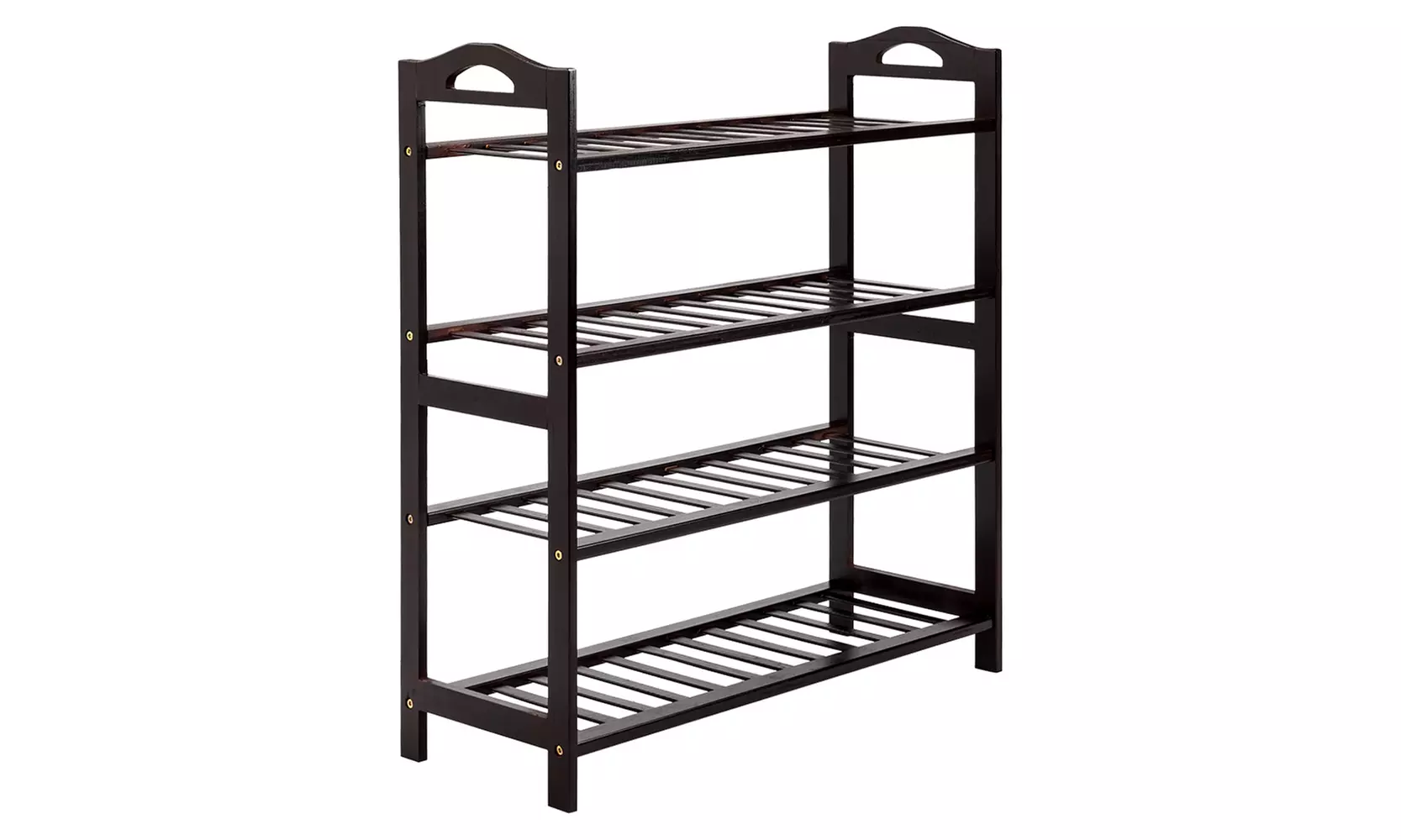 4-Tier Shoe Storage Rack Shelf Organizer Slat Bamboo Shoe Rack 