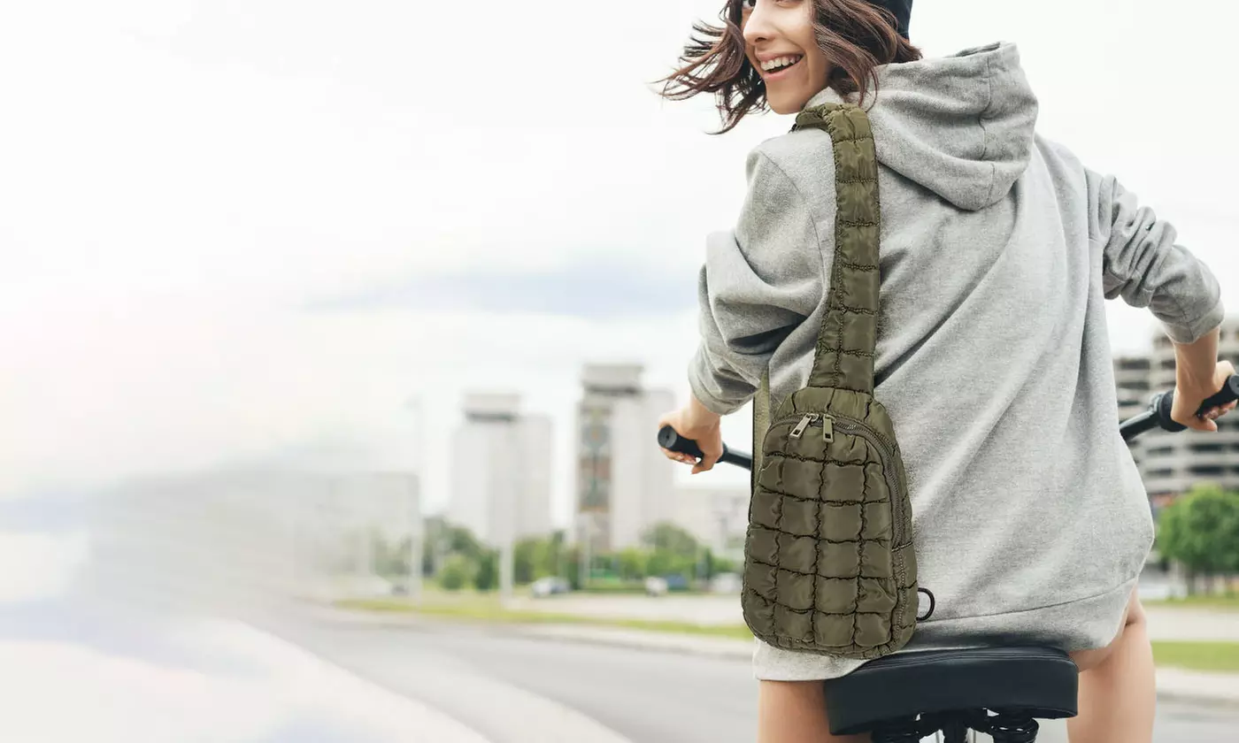 SGDL Holdings Inc Womens Puffy Sling Bag Waist and Crossbody Bag for Travel
