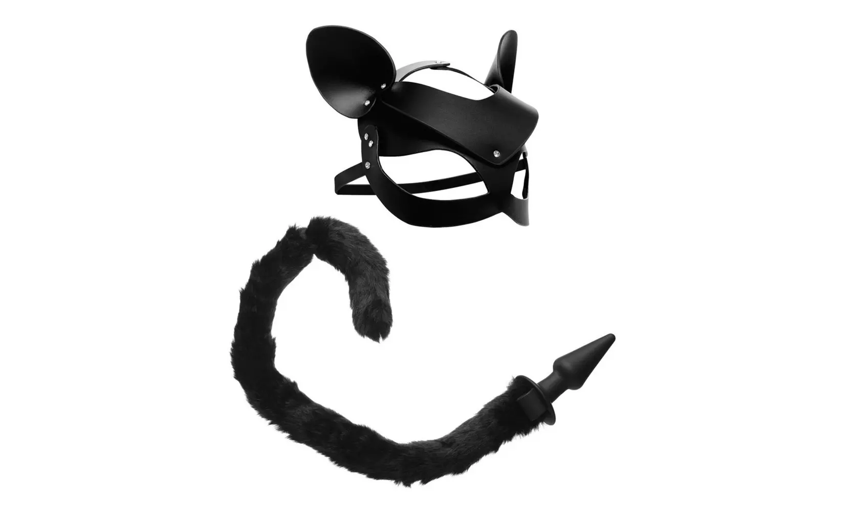 Cat Tail Anal Plug and Mask Set - Primary Image