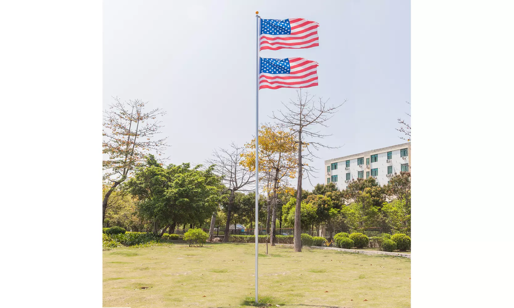 Heavy Duty  Aluminum Outdoor In Ground Flag Poles - Primary Image