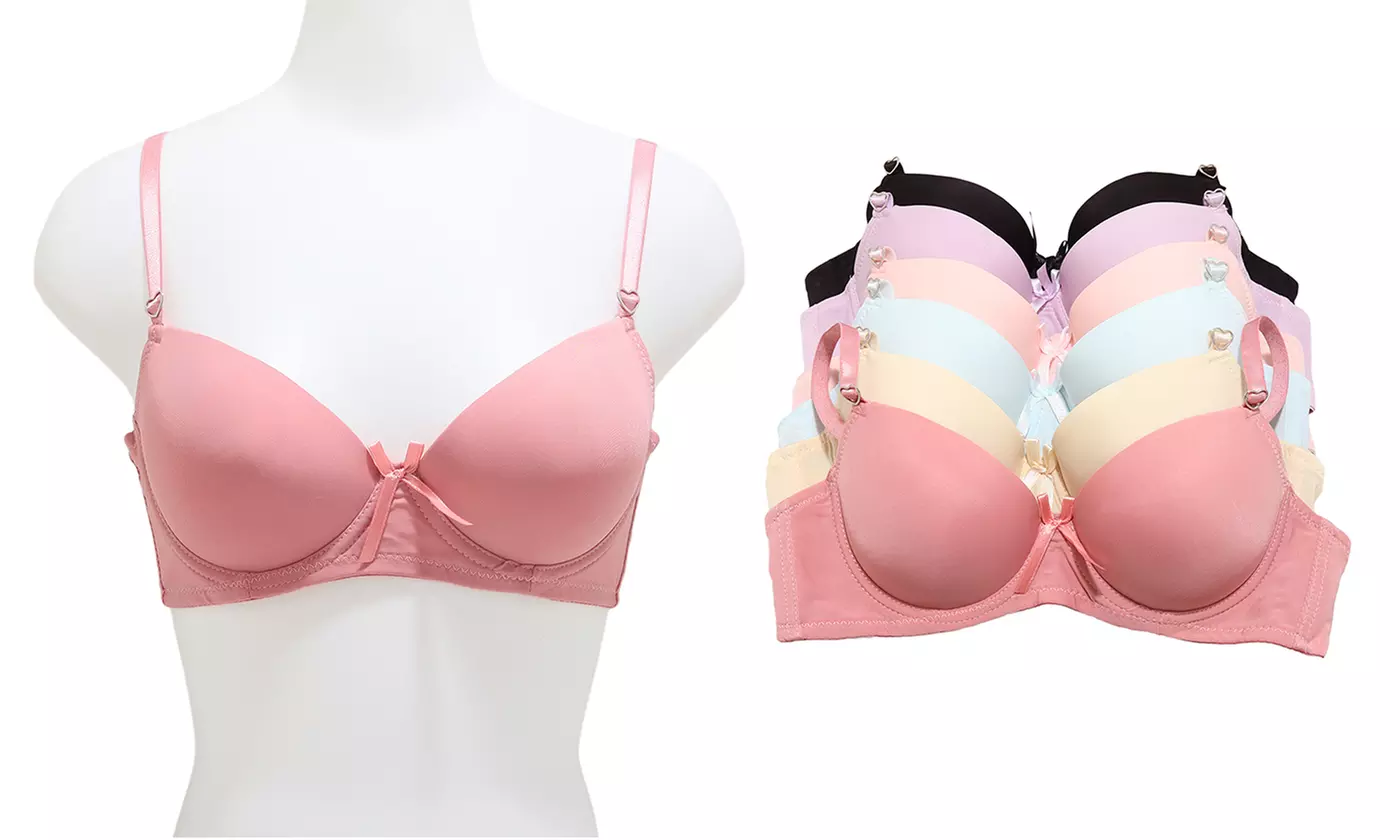 Girls' Training Bras. Available in Wired or Wireless Options (6-Pack) - Second Medium