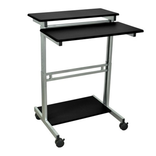 Luxor Black Rolling Mobile Standing Desk