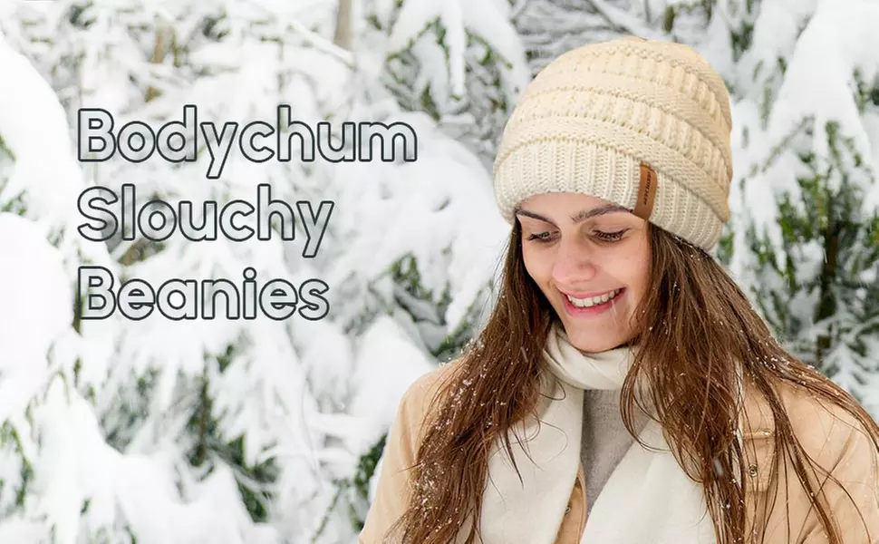Women's Satin Lined Slouchy Winter Beanie Hat