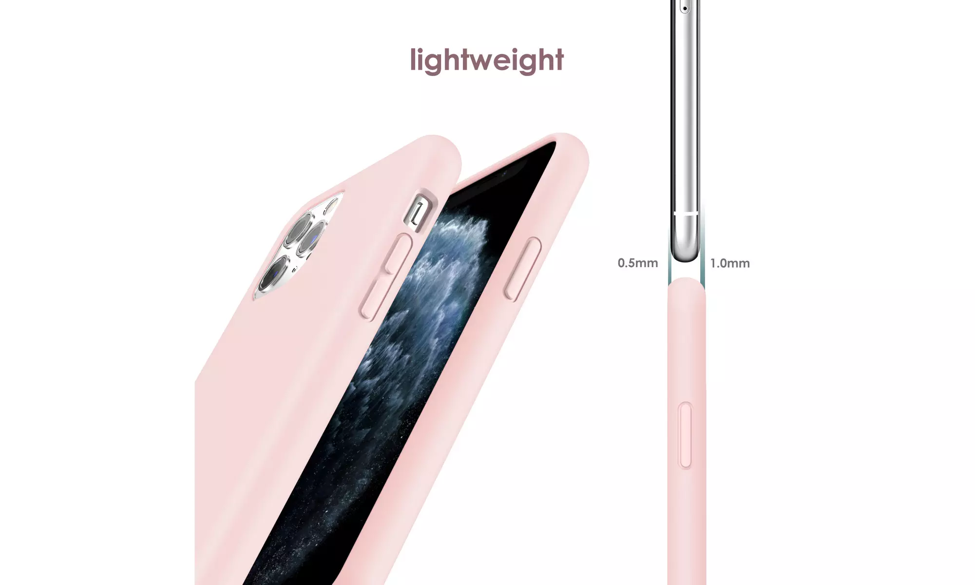 Silicone Case for iPhone 11 Pro, Silky-Soft Touch Case with Microfiber Lining