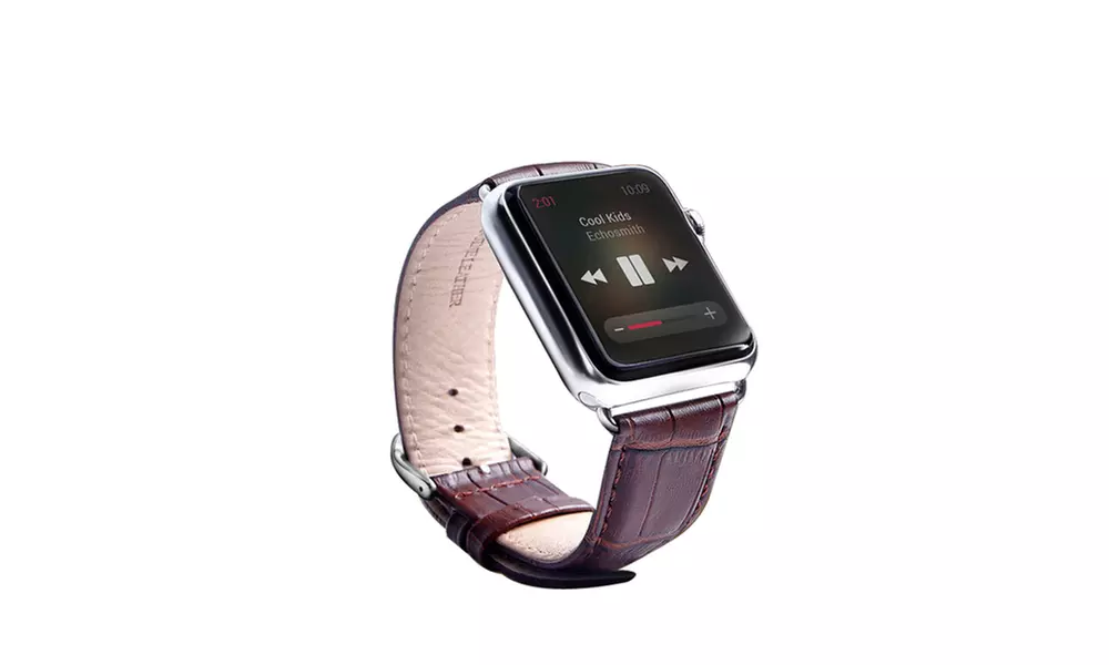 Waloo Crocodile Leather Apple Watch Band - 2 Pack Bundle - Primary Image