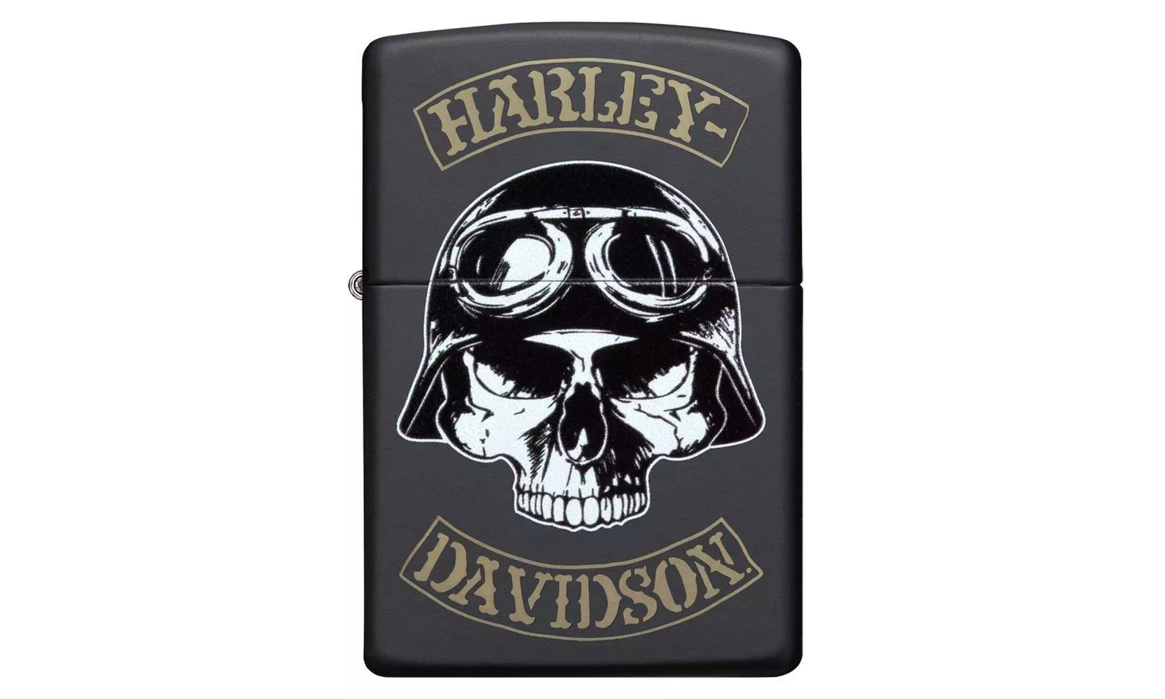 Zippo Harley Davidson Pilot Skull with Engraved Logo, Windproof Lighter #29738 - Second Medium