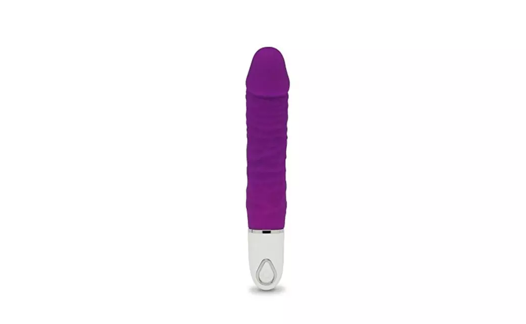 Ladygasm Purple Pete Silicone Vibrating Dildo - Primary Image