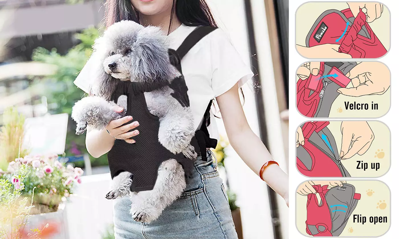Puppy Cat Nylon Mesh Carrier Backpack Travel Front Legs Out Bag 