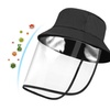 Image 1: Bucket Baseball Cap Protective Face Shield Anti-Splash Dust-Proof Sun Visor Hat