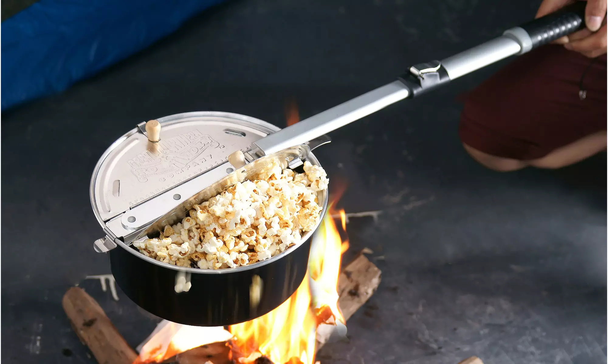 Great Northern "Pit Popper" Campfire Popcorn Popper - Second Medium