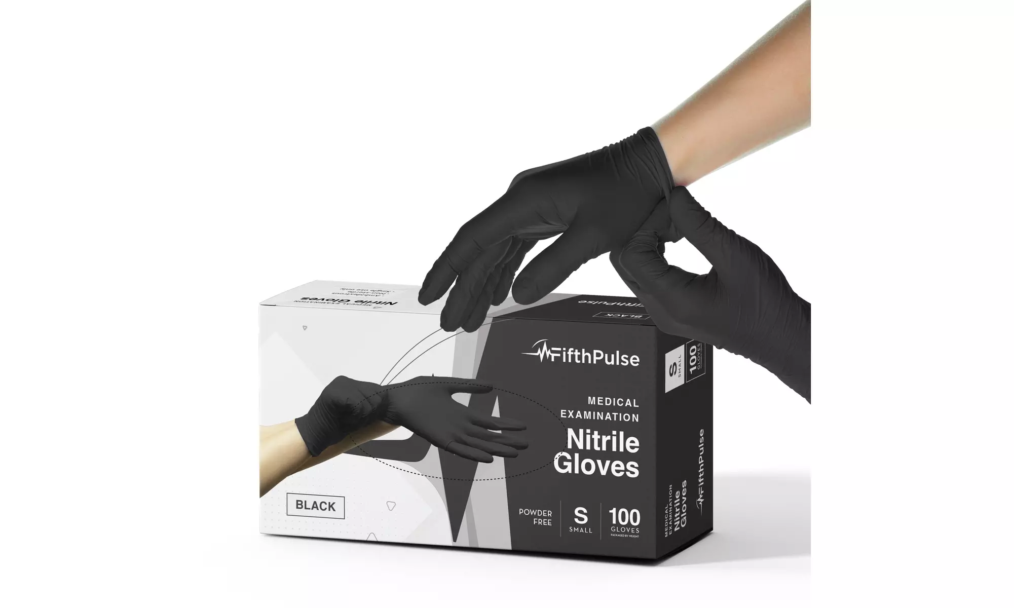 Fifth Pulse Nitrile Exam Latex Free & Powder Free Gloves - Box of 100