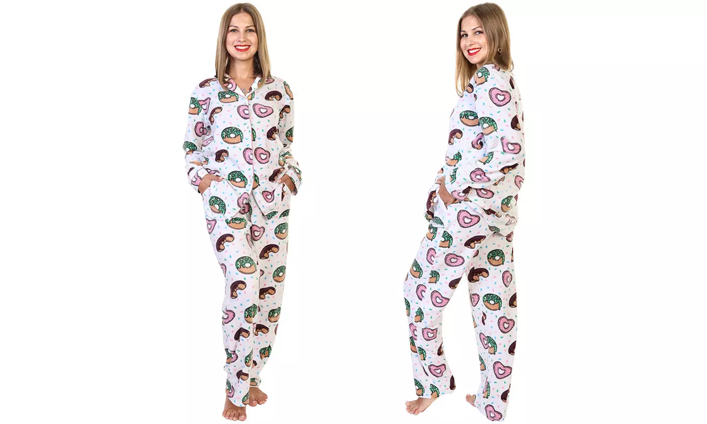Angelina Cozy Fleece Pajama Set (Also in Plus Sizes)