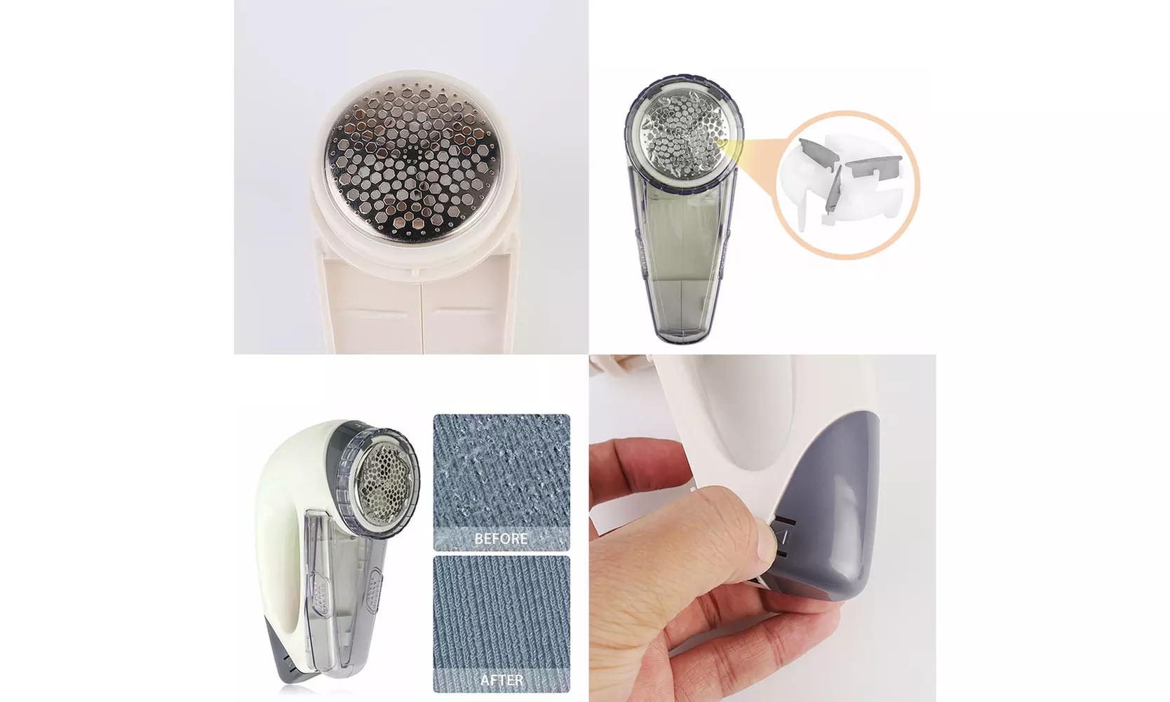 US 1-2 Pack Lint Remover Fabric Shaver Sweater Clothes Pill Portable Defuzzer