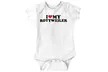 I Love My Rottweiler Cute Heart Dog Owner Romper Bodysuit - Second Medium