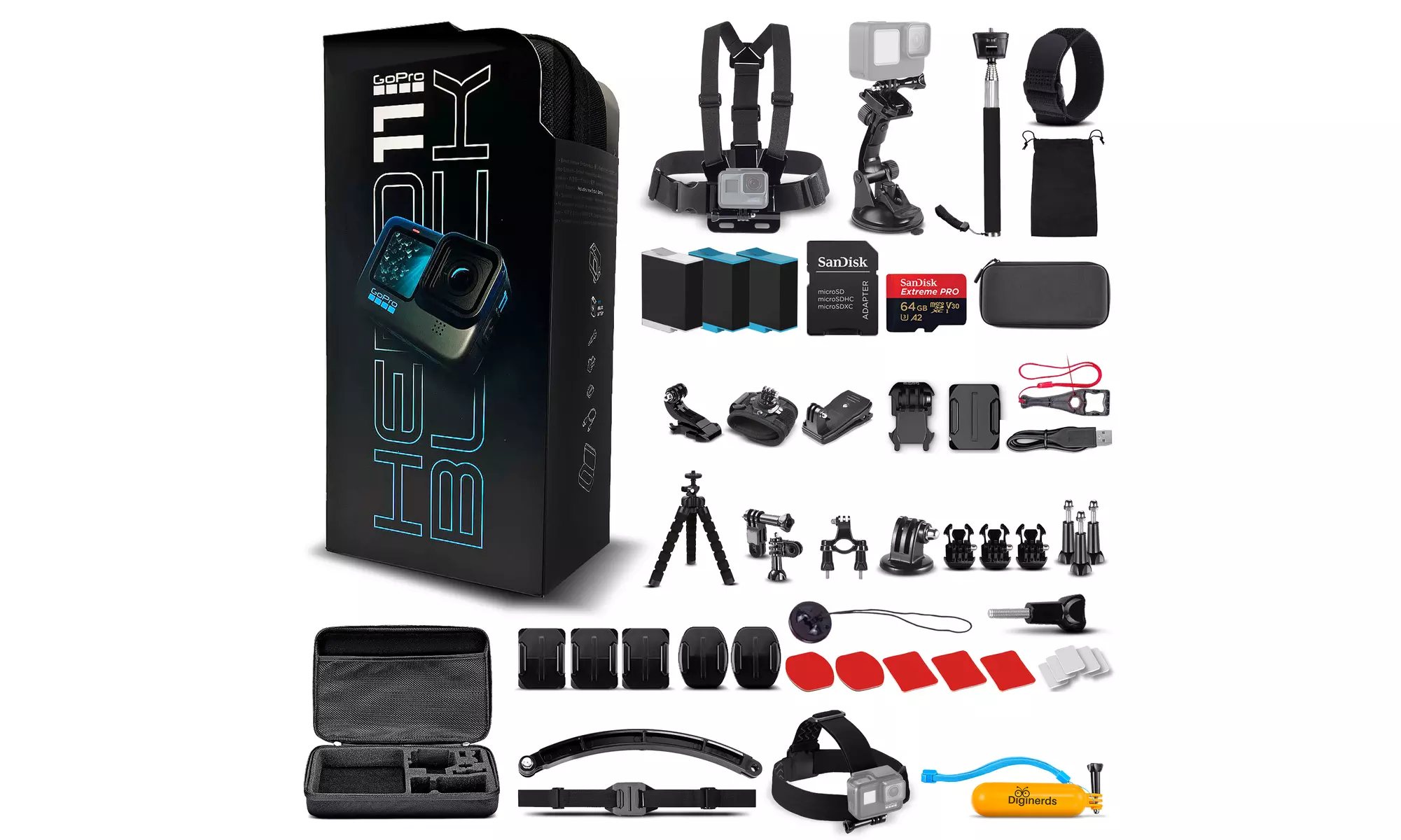 GoPro HERO11 Action Camera with 64GB Card, 50 Piece Accessory Kit & 2 Batteries - Primary Image